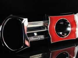 Brizard and Co Racing Red Leather V Cigar Cutter and carrying case New image 7