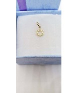 Star of David Tiny 14k Gold necklace Womens Jewish megan David Gold Israel penda - £75.09 GBP
