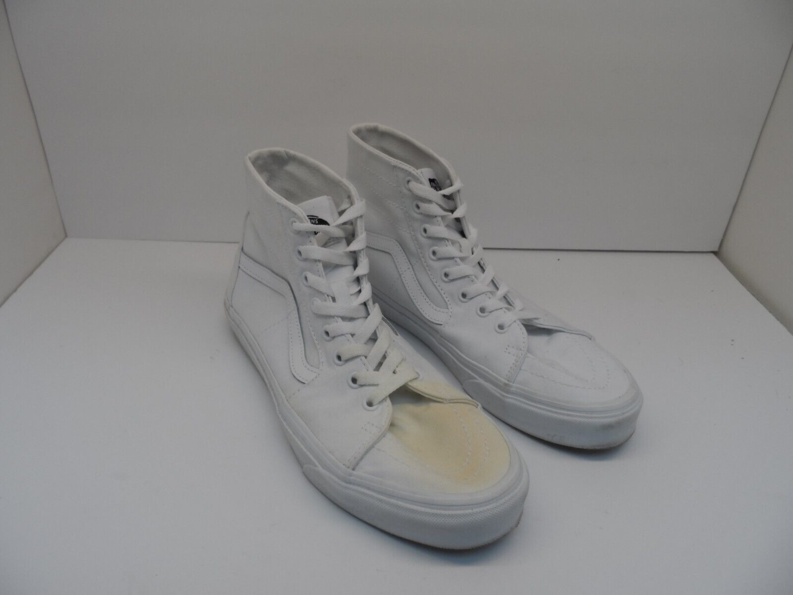 VANS Men&#39;s 751505 Sk8-Hi Core Classic Skateboard Shoe White Size 10.5M - $35.62