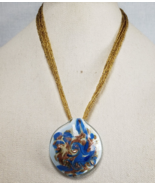 Vtg Venetiaurum Murano Glass Pendant 925 Lobster Clasp Multi Strand Neck... - $2,691.15 MXN