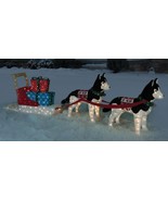 POLAR CHRISTMAS HUSKIES PULLING SNOW SLED FILLED WITH GIFTS LIGHTED YARD... - $6,042.01 MXN