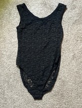 Vintage Victoria Secret Bodysuit S Gold Label Lace Trim Snap Closure - $39.60