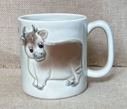 Rare Vintage Otagiri 3D Kitsch Cow Mug Cup Farm House Cottage Core CRACK... - $19.80