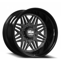 LHDPRO4  22X12 8X180 -44 125 Gloss Black Lip Matte Black Face - $635.25
