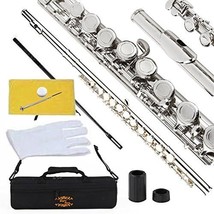 Glory Closed Hole C Flute With Case, Tuning Rod And Cloth, Gloves, Nicke... - £68.01 GBP