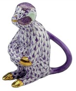 HEREND Monkey LILAC Lavender Fishnet #15386 - $225.00