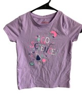 Cat And Jack Girls Purple T-Shirt Size XS 4 to 5 Go Science - £4.60 GBP