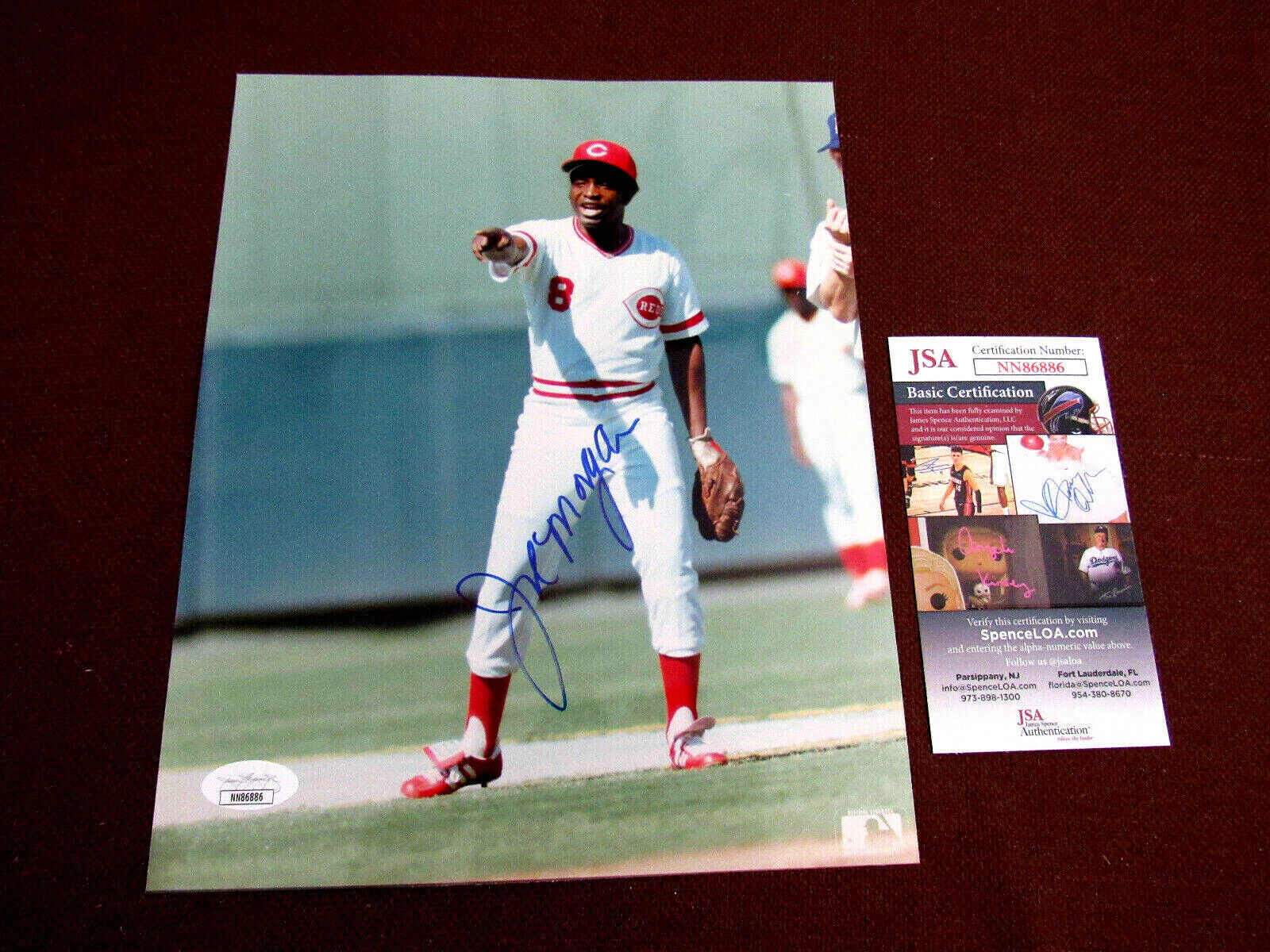 JOE MORGAN 2 X WSC 2 X MVP CINCINNATI REDS HOF SIGNED AUTO COLOR 8X10 PH... - $79.19