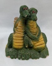 Painted Green Dragons Cuddling In Love RPG Miniature 1 1/2&quot; X 1 3/4&quot; X 1... - £34.70 GBP