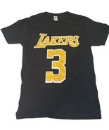LA Lakers Anthony Davis #3 T-Shirt Black NBA Basketball Tee Men Small - $19.79