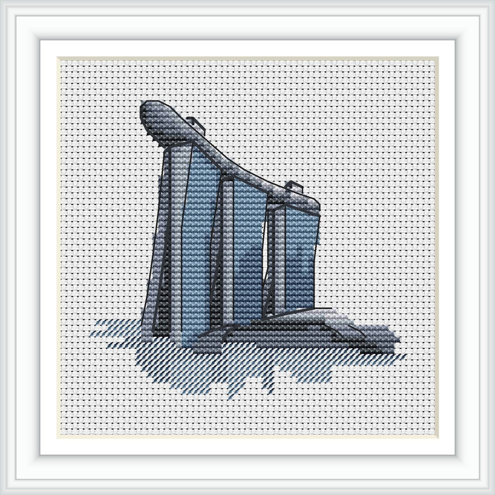 Singapore Cross Stitch Helix bridge Pattern pdf, Travel cross stitch Sin... - $3.29