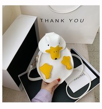 White &amp; Yellow Cute Duck Style Crossbody Bag for Women Fashion Shoulder Bag Purs - £28.98 GBP