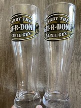 Vintage Beer Glasses~Larry The Cable Guy~Pilsner 16 oz.~Set of 2 ~”GIT-R-DONE” - £7.89 GBP