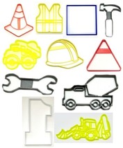 Construction Theme 1st First Birthday Set Of 11 Cookie Cutters USA PR1562 - £22.71 GBP