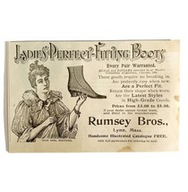 Rumsey Bros Ladies Boots 1894 Advertisement Victorian Footwear 7 ADBN1yy - $369.57 MXN
