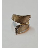 Vintage Abstract Minimalist Swirl Design Ring, Gold/Silver Tone, Size 9.5 - $14.99