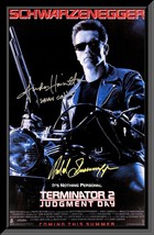 Terminator 2: Judgment Day  Arnold Schwarzenegger and Linda Hamilton signed movi - £589.97 GBP