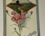 1910 Greetings Postcard Antique West Union Ohio - $6.92