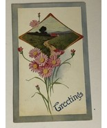 1910 Greetings Postcard Antique West Union Ohio - £5.54 GBP