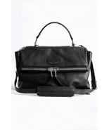 Zadig &amp; Voltaire Twin&#39;s Zip Large Bag  Black Leather, NEW Missing Chain ... - $272.24