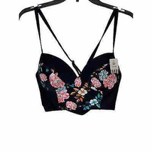 Came Hither Womens Bra Floral Push Up High Cross back Adjustable Strap L... - £10.16 GBP