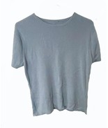 Womans Short Sleeve Classic Sweater, Sky Blue, Poly Knit, XL - $19.43