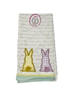 Happy Easter Set of 2 Kitchen Towels Bunnies 20x28 in NWT - £8.60 GBP