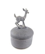 Vintage Deer Trinket Box - Rustic Keepsake Woodland Box with Deer Figuri... - $38.29