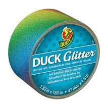 Duck Brand Glitter Crafting Tape, 1.88-Inch x 5-Yard Roll, Rainbow Ombre... - £11.76 GBP