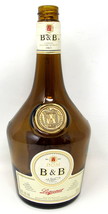 DOM B &amp; B Benedictine &amp; Brandy Liqueur Bottle EMPTY Cognac France Embossed - £22.62 GBP