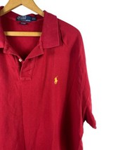 Ralph Lauren Polo Shirt Size XXL 2XL Red Yellow Embroidered Pony Cotton ... - $35.28