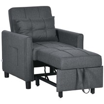 HOMCOM 3-in-1 Convertible Chair Bed Sleeper Sofa w/ Adjustable Backrest ... - $331.99