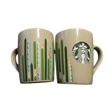 2021 Starbucks Birthday Candle Ceramic 10oz Mug Cup Set of 2 Blue &amp; Green - £9.75 GBP