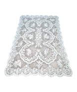 Vintage White Lace Heavenly Angels Holiday Tablecloth 54&quot; X 80.5&quot; Rectan... - $74.79