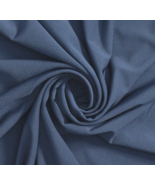 JERSEY KNIT 100% ORGANIC COTTON FABRIC 8.2 OZS. 72&quot; WIDE COLOR NAVY BLUE... - £1.99 GBP