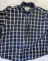 Wrangler Western Snap 3X Blue Button Shirt L/S Cowboy  Wrinkle Resistance - £10.75 GBP