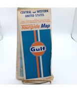 Vintage 1960s Gulf Tourgide Map Central &amp; Western United States Highways... - $18.39