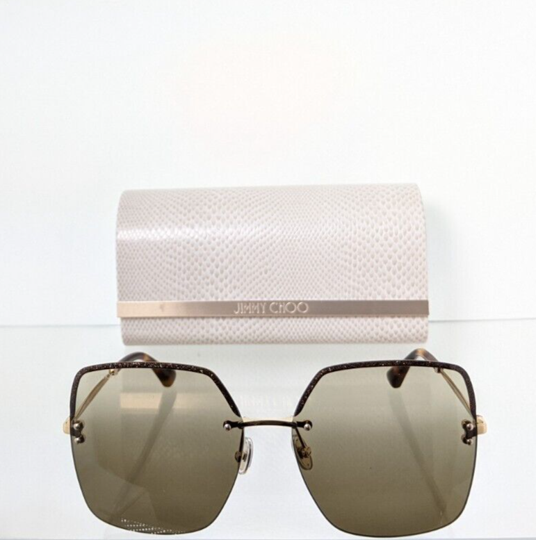 Brand New Authentic Jimmy Choo Sunglasses TAVI/S 01QHA Gold 60mm Frame TAVI Item image 5