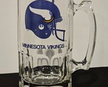 Minnesota Vikings Slim Jim 8&quot; Tall Glass Draft Mug Beer Heavy NFL Football - $26.11