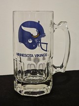 Minnesota Vikings Slim Jim 8&quot; Tall Glass Draft Mug Beer Heavy NFL Football - £20.53 GBP