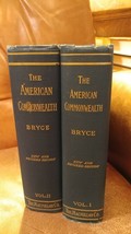 THE AMERICAN COMMONWEALTH * JAMES BRYCE * SET OF TWO 1917 HARDCOVER BOOKS * - £38.16 GBP
