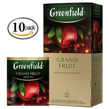 GREENFIELD GRAND FRUIT BLACK 25 TEA BAGS X 10 BOXES - £36.99 GBP