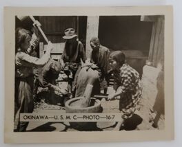 Vintage WWII 5 x 7 Okinawa U.S.M.C. Photo 16-7 Japanese Civilians Working - $19.99
