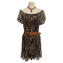 Pinky Leopard print shift Dress Size L - $24.75