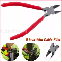150mm 6&quot; Flush Cut Side Cutters Diagonal Cutting Pliers Wire Cable Nippe... - $11.87