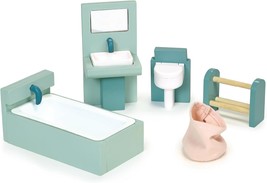 The Wooden Dollhouse Furniture Set - Premium Bathroom Is A Magical, And ... - $36.99