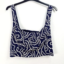 Anthropologie - NEW - Polka Dot Printed Crop Tank Top - Navy - XL - £21.77 GBP