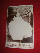 Antique Photo Cabinet Card Christening Baby Fasnacht Harrisburg, Pa - £3.93 GBP