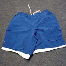 Tommy Hilfiger Surf Cargo Trunks Blue Drawstring Men Large Beach Wear - £18.46 GBP