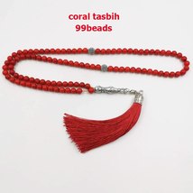 Natural Red coral Tasbih Everything is new Fashion Women&#39;s Bracelets Saudi arabi - £41.62 GBP